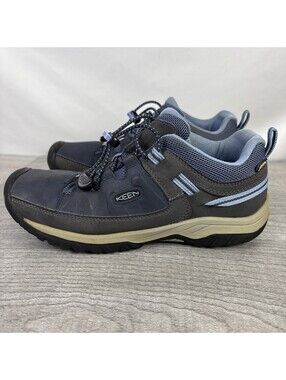 KEEN Targhee Low Waterproof Hiking Shoes Gray Blue 1022922 Women's 7.5